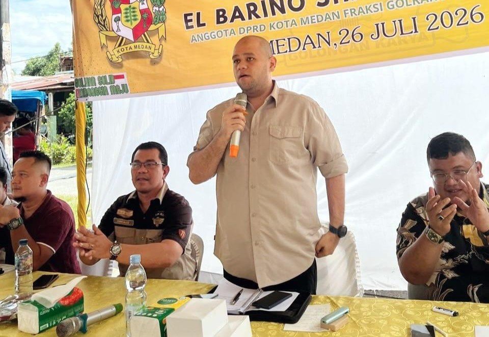 Ketua Fraksi Golkar DPRD Medan El Barino Shah SH MH menggelar reses