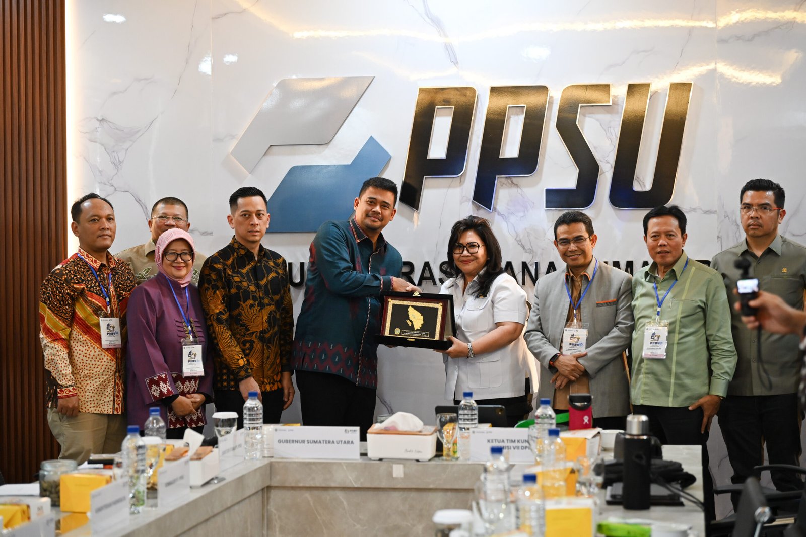 Gubernur Sumatera Utara (Sumut) Muhammad Bobby Afif Nasution menghadiri Rapat Kerja Nasional (Rakernas) Punguan Simbolon dohot Boruna Indonesia (PSBI) di Hotel Aryaduta, Jakarta, Selasa (7/7/2026).