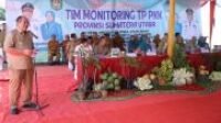 Taufik Zainal Abidin sampaikan kata sambutan, di hadapan TP PKK Provsu, Kab.Asahan, Kecamatan dan Kelurahan/Desa