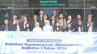 Kelompok 3 PKA LAN- Peserta PKA Angkatan I LAN RI Aceh tahun 2026 di abadikan di DPMPTSP Kota Medan.