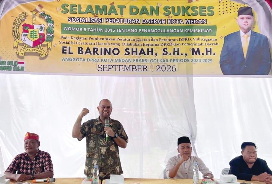 Ketua Fraksi Golkar DPRD Medan El Barino Shah SH MH