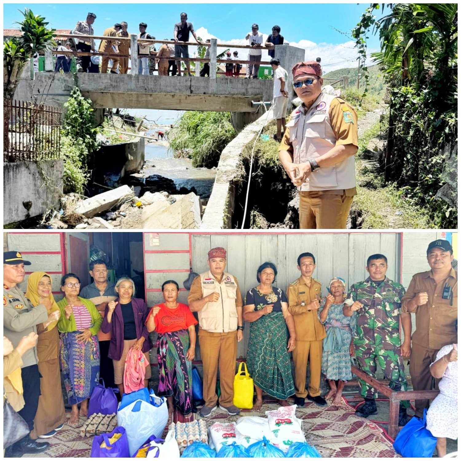 BPBD Kabupaten Simalungun salurkan bantuan dan tinjau langsung banjir di Haranggaol Horisan.