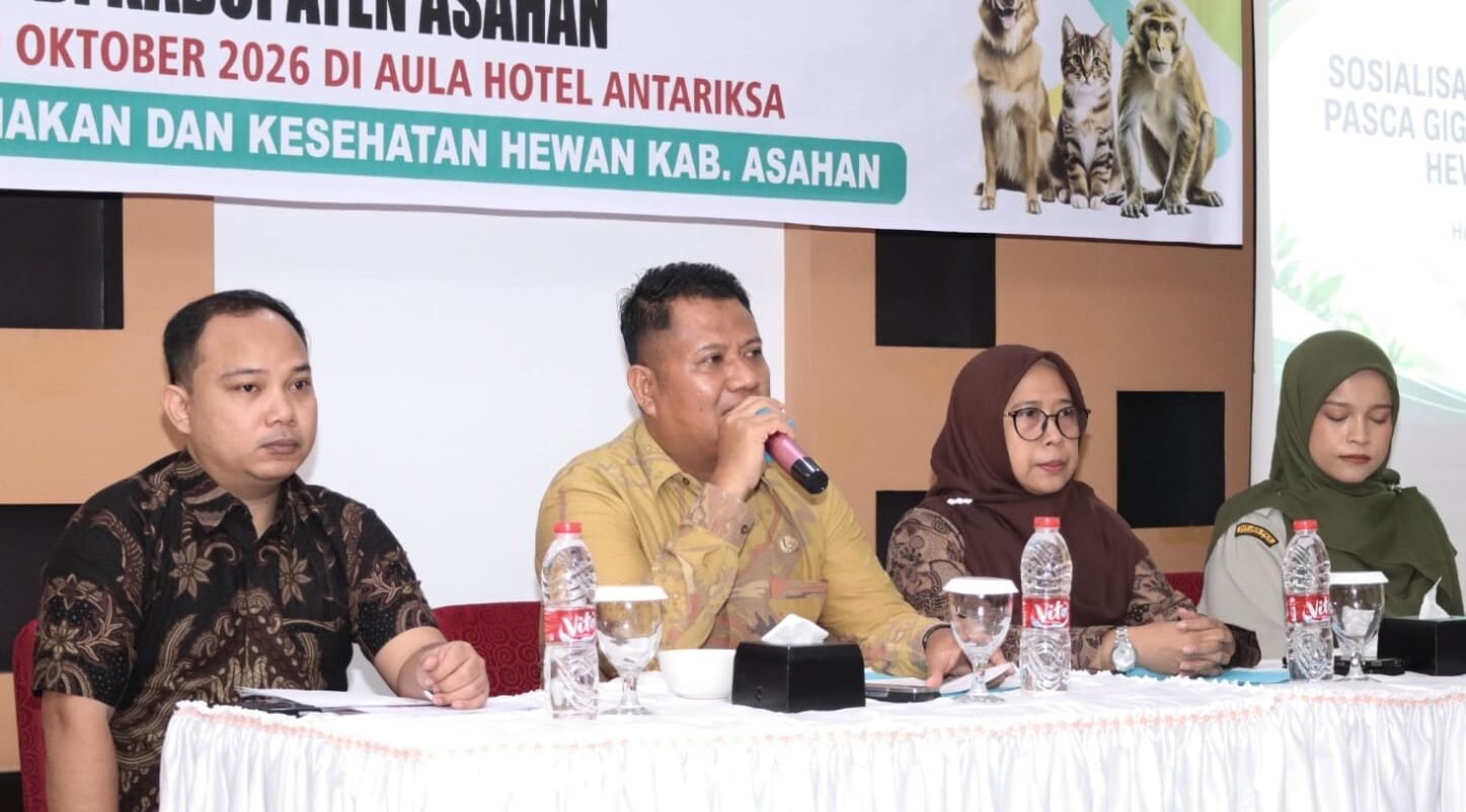 Wabup Asahan Rianto sampaikan sambutan dan arahannya kepada peserta sosialisasi